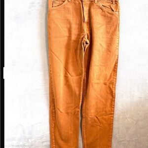 Levi's 550 Orange Label Relaxed Fit Tapered Jeans in Burnt Orange